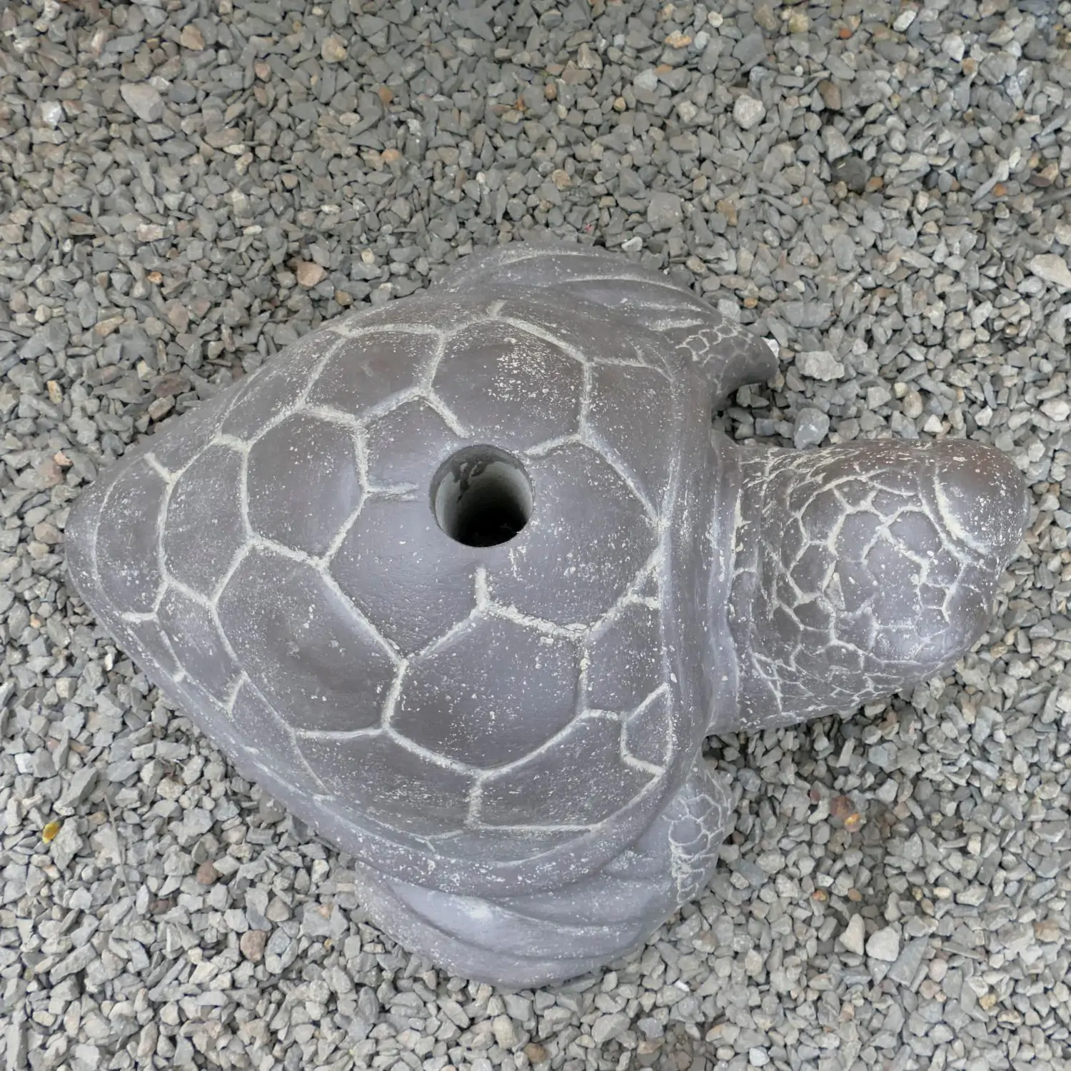  Product image 8 of the product “Turtle umbrella stand made of cast stone with diameter 4.5cm, deep hole 25cm and height 28cm (without plastic pipe inside) ”